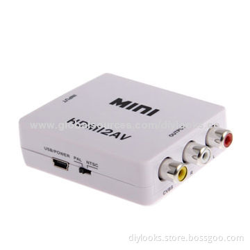 HDV-M610 Mini HDMI to CVBS/L+R Audio Converter Adapter